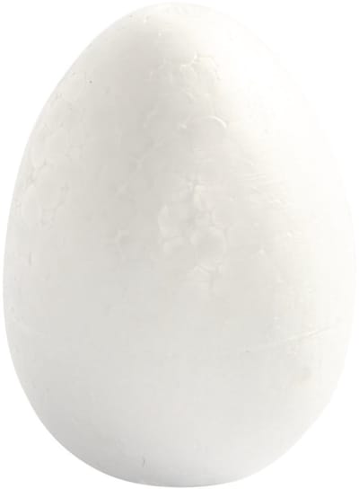 Eieren, H: 8 cm, wit, 5 stuk/ 1 doos