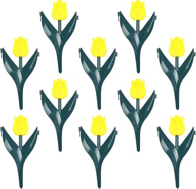 Tuin Afrastering - Landschap Randen - Bloembed Afscheiding - Flexibel PP Materiaal - 10 Stuks - Geel
