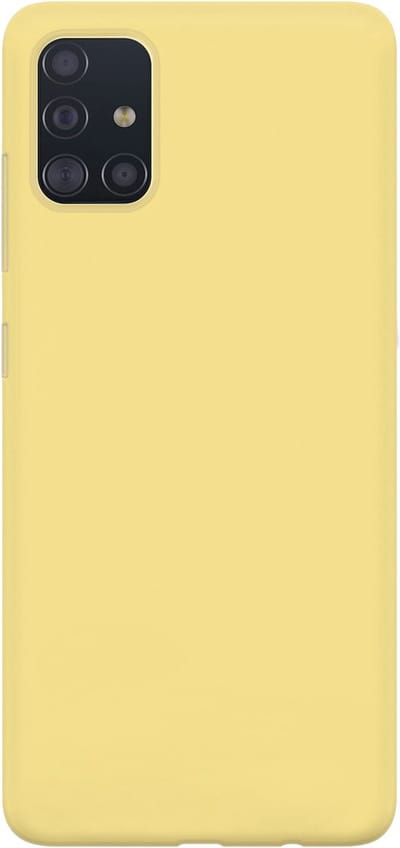 xoxo Wildhearts siliconen hoesje geschikt voor Samsung Galaxy A71 - Geel gekleurd hoesje - Pantone kleur - Backcover - verkrijgbaar in verschillende kleuren - Geel