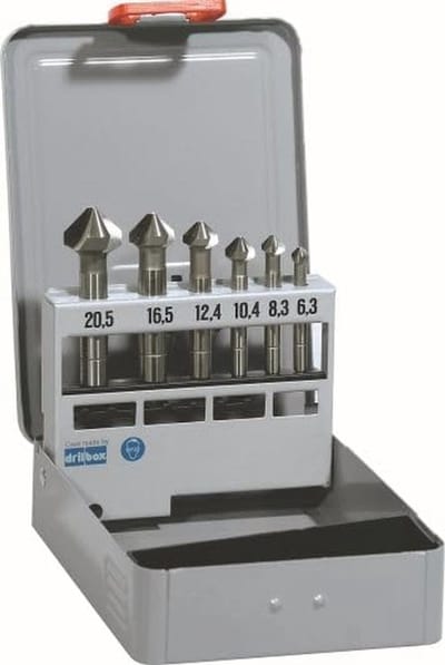 Verzinkset 6 Delig - Ontbraamgereedschap Set - Metaal Bewerken - Snelstaal Kobalt - 6.3mm Min Diameter