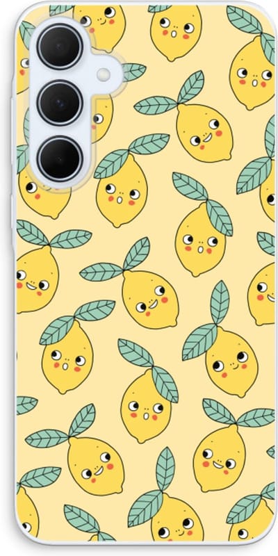 Case Company® - Hoesje geschikt voor Samsung Galaxy A35 hoesje - Citroenen - Soft Cover Telefoonhoesje - Bescherming aan alle Kanten en Schermrand