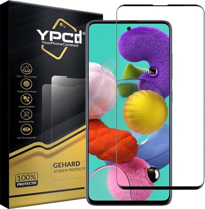 YPCd® Geschikt voor Samsung Galaxy A51 Glass Screenprotector - Rand tot Rand