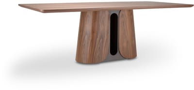 Icon Living - Eettafel Sarah 013 - 240x110x76 Walnoot Poot Bronze