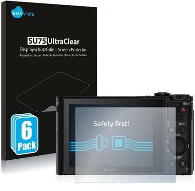 Savvies - Screenprotector voor Sony Cyber-Shot DSC-HX90V - Folie Beschermfolie transparant 6 Stuks