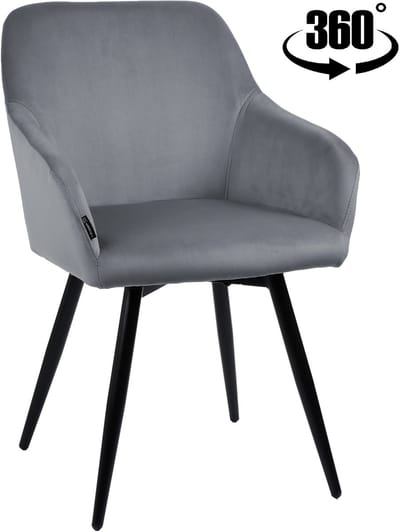 ExitoDesign ESMO - Bureaustoel - Grijs - Velours - Ergonomisch