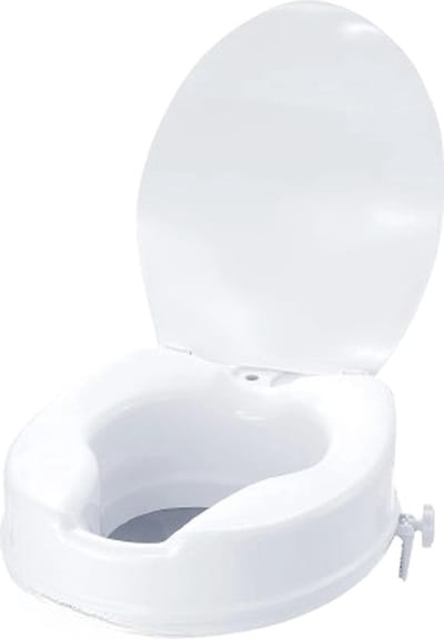 QPFO® Toiletverhoger Verstelbaar - WC Verhoger met Toiletbril - Ergonomische WC Verhoging voor Senioren en Zwangeren - Wit