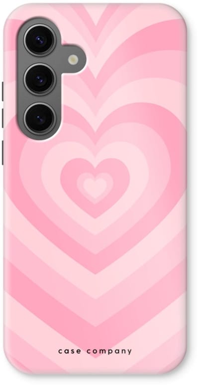 Case Company® - Hoesje geschikt voor Samsung Galaxy S24 hoesje - Hart Roos - Tough Case - Maximale Bescherming alle Kanten en Schermrand