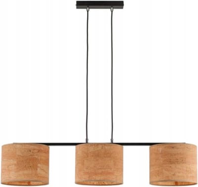 De Corris van de Korris Hanglamp E27 3x60W Metaal & Bruin Kurk