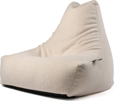 Extreme Lounging - b-bag mighty-b teddy - zitzak voor volwassenen - voor binnen - zacht & comfortabel - Ivory