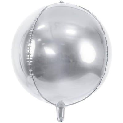 Partydeco - Folieballon rond Zilver