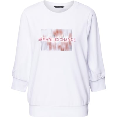 Armani Exchange Dames 3/4 Mouwen Sweatshirt (Wit)