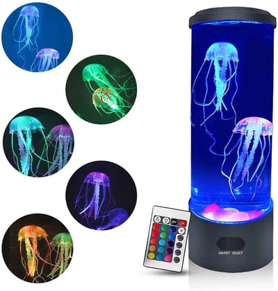 Sfeerverlichting, LED-kwallamp, aquarium nachtlampje voor naast het bed, kleurveranderende sfeerverlichting met afstandsbediening.