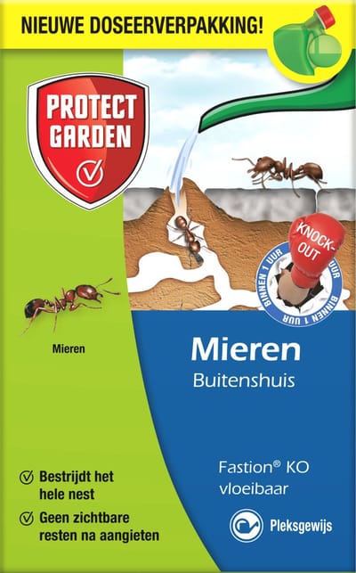 Protect Garden Fastion KO Vloeibaar Mierenpoeder – Mieren bestrijden in tuin – Voor 12+ nesten – 250 ml – Oplosbaar in water – Alternatief Mierenpoeder