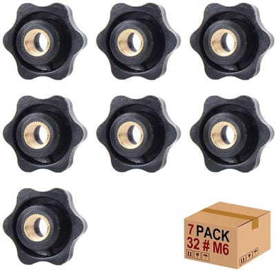 Set van 7 M6×32MM Draadmoeren met Sterkop voor Machinegereedschap en Klemtoepassingen