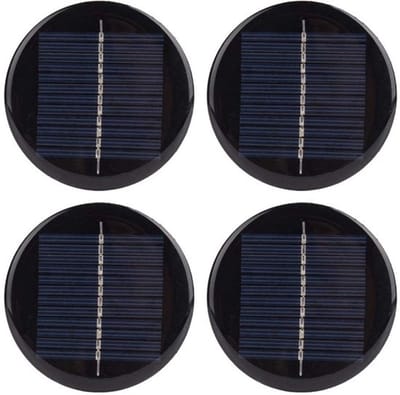 Dailygoody - 6V 80mm Rond Zonnepaneel - 4 Stuks - Efficiënt en