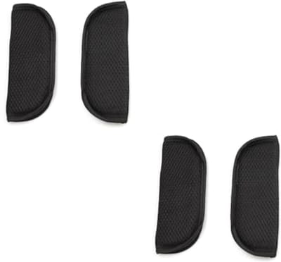 Gordelkussens voor Autostoelen en Schouderriemen - 2 Paar, Zwart, 12 x 7 cm, Comfortabel en Ademend