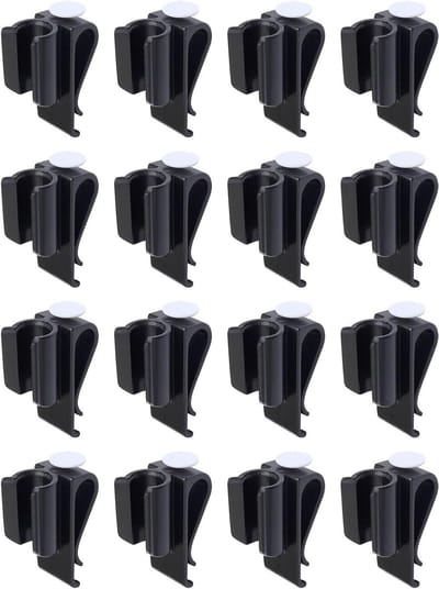 16x Golf Club Bag Clips - Putter Houder Klem Organizer - Plastic Zwart Golfaccessoires voor Golfer, Mannen en Vrouwen