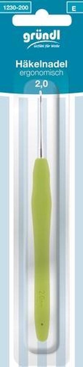 1230-200 Ergonomische haaknaalden met rubbergrip 2,00 mm