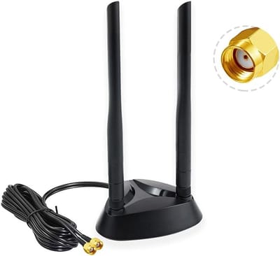 Wifi Antenne - Signaalversterker Router - Internet Stabiliseren - Dubbele Frequentie - 1.2 Meter - Zwart