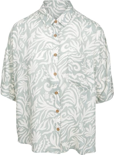 Brunotti - Teodhora - Shirt Aqua Grey - Blouse Dames - 100% Viscose - Loose Fit - L