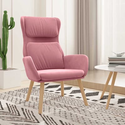 vidaXL - Relaxstoel - fluweel - roze