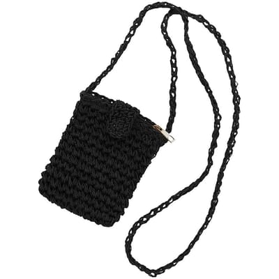 Telefoontas Dames - Gevlochten Stro - Telefoontasje - Telefoontasje dames crossbody - Telefoontasje dames - Telefoon tasje