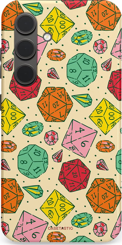 Casetastic Hoesje Geschikt voor Samsung S24 - Stijlvolle Beschermende Duo-layer Case - D20 Geluksrol