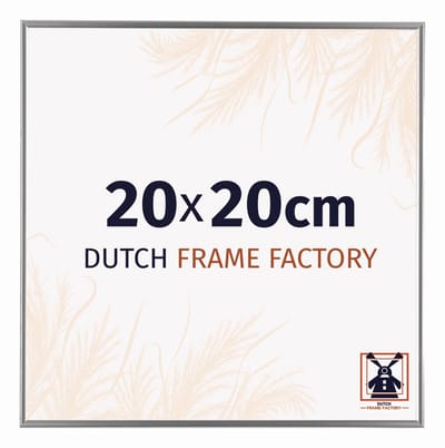 Fotolijst 20x20 cm - Kunststof - Zilver Hoogglans - Easy