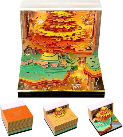 3D Kalender - Papieren Notitieblok - Evenementen Plannen - Decoratief Ontwerp - 8.5 x 8.5 x 6.2 cm