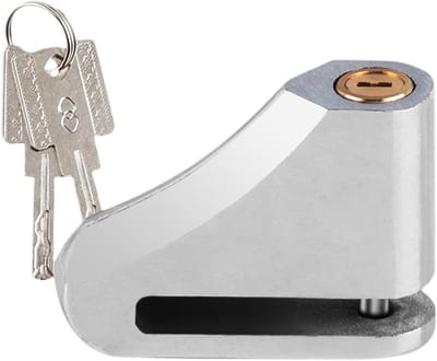 Remschijfslot Motorfiets - Schijfrem slot - Diefstal Beveiligen - Versterkte Aluminiumlegering - 10 x 6 x 2 cm - Zilver