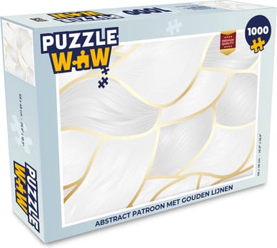 Puzzel Abstract patroon met gouden lijnen - Legpuzzel - Puzzel 1000 stukjes volwassenen