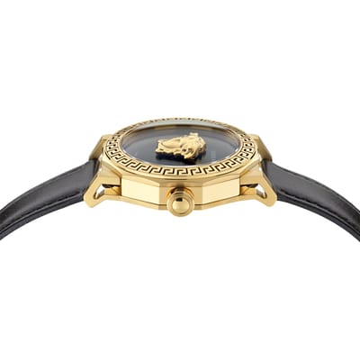 Versace Medusa Deco VE7B00223 Horloge - Leer - Zwart - Ø 38 mm