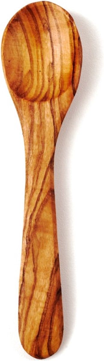 Olijfhouten kooklepel 25cm - pollepel, handwerk, krasbestendig, duurzaam