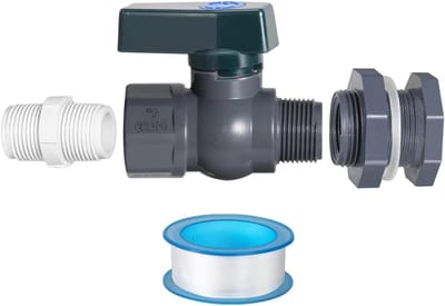Regenton Afvoerset - Kraan Kit - Water Tappen - Stofdicht Waterdicht - 1 inch - Grijs