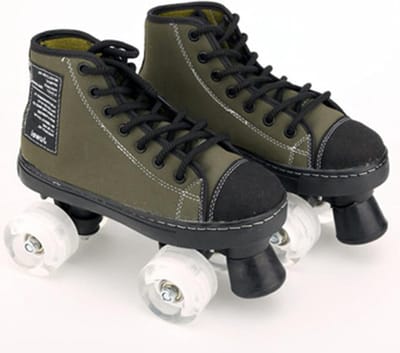 Klassieke Rolschaatsen - Vierwielers Skeelers - Outdoor Plezier - Dubbele Rij Stabiliteit - Maat 34 - C