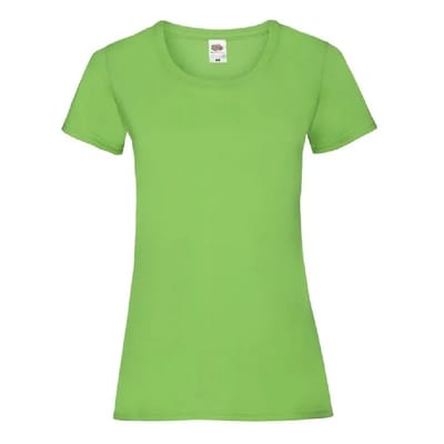 Fruit of the Loom Dames/vrouwen Lady-Fit Valueweight Short Sleeve T-Shirt (Pak van 5) (Kalk)