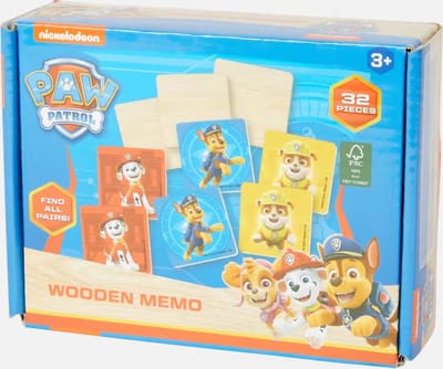 Paw Patrol - Blauw / Multicolor - Karton - Spel - 32 kaarten - Educatief Geheugenspel - Memo spel - Leerspel - geheugen spel
