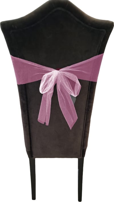 Tule stof op rol - 2x - oudroze - 30cm x 9meter - Organza/mesh decoratie stoffen