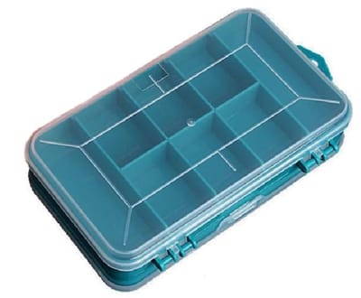 Dailygoods- Opbergdoos 13 Compartimenten - Dubbelzijdige Opbergdoos - Transparante Doos - Schokbestendig - Corrosiebestendig - Afmetingen 160*92*44mm - Opbergdoosje