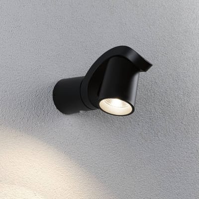 LED-wandarmatuur voor buiten Cuff Schemergestuurde bewegingsmelder (IR) IP44 76x217 mm 3000K 10W 700lm 230V 70° Antraciet Aluminium