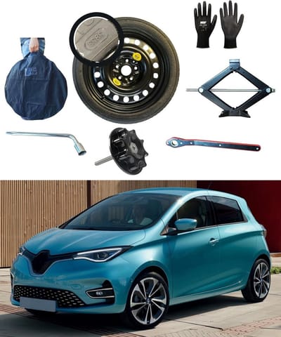 Reservewielset 17 inch - Noodwiel Krikset - Veilig Onderweg - Compleet met Gereedschap - 125/80R17 - Zwart