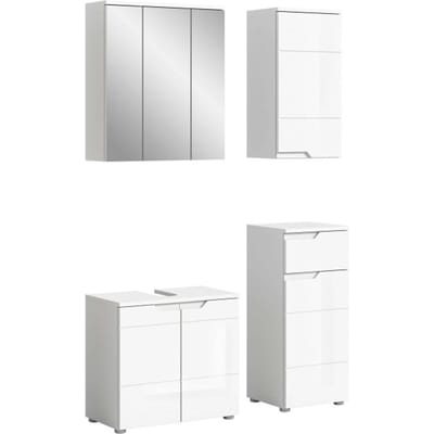 Solero badkamercombinatie wit hoogglans MDF TZ - 34x116x193cm