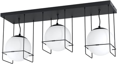 EGLO Versuola Plafondlamp - E27 - 77 cm - Zwart/Wit