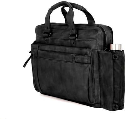 Leren Laptoptas - 15.6 inch - Brutus - Zwart