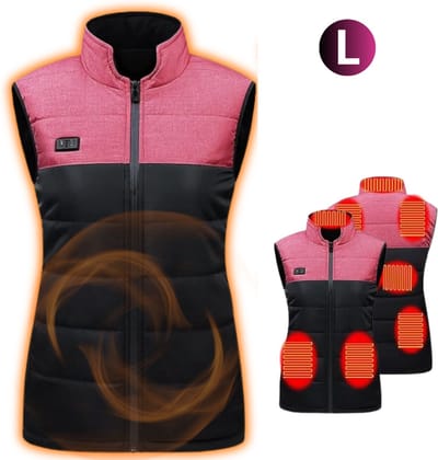 Bovista Verwarmde Bodywarmer - Heated Vest - Elektrische Bodywarmer - Extra Warm - Oplaadbaar - Unisex - Maat L - Roze