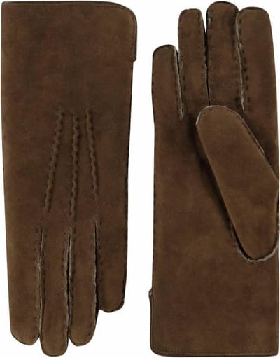 Laimböck Vantaa - Handgenaaide lammy dames handschoenen van schapenvacht Color: Havana, Size: 6.5