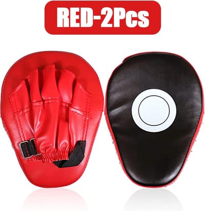 1 Paar (2 stuks) Gebogen Handschoen Boksen Pad Hand Doel Boksen Pad Handschoenen Training Focus Pad Taekwondo Muay Thai Gemengde Vechtsport Bokshandschoen - Rood