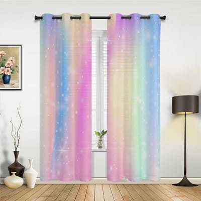 Regenboog Hartvormige Strepen Kleurrijke Liefde Gordijnen voor Slaapkamer Woonkamer Gordijnen Keuken Kinderen Raamgordijn Huisdecoratie 100W130H(CM)40x51in&Grommet Top