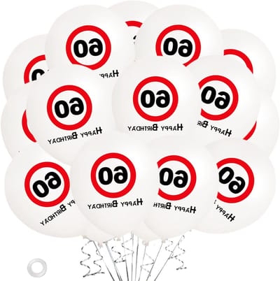 60e Verjaardag Ballonnen Set van 20 voor Mannen en Vrouwen, Feestdecoratie, Helium Ballonnen, Verjaardagsversiering, Jubileumdecoratie