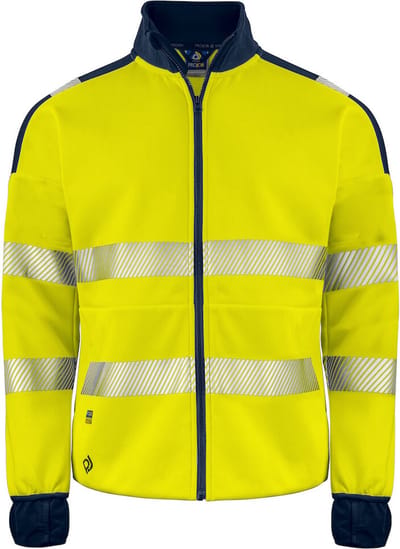 ProJob 6109 SIGNALISATIESWEATER MET LANGE RITSSLUITING EN ISO 20471 KLASSE 3 646109 - Geel/Marine - 4XL